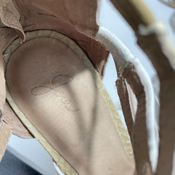 Joie Snakeskin Embossed Strappy High Heel Sandals Beige Multi Size 40 (US 9.5-10 - Picture 9 of 9